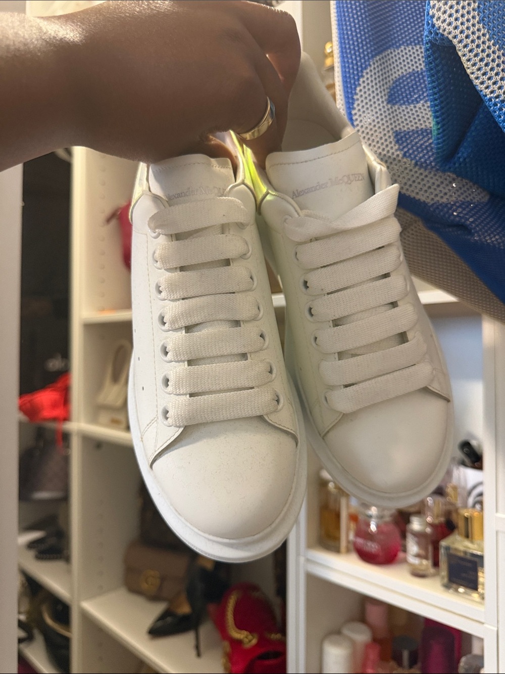 Alexander McQueen White Leather Sneakers